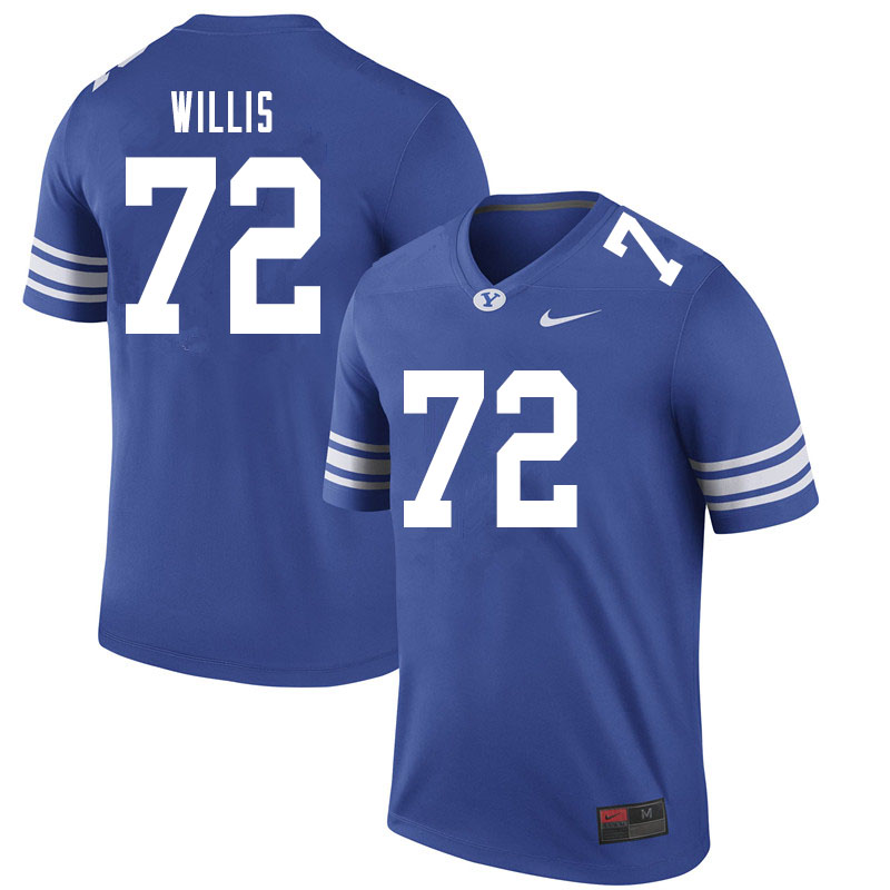 Men #72 Seth Willis BYU Cougars College Football Jerseys Sale-Royal